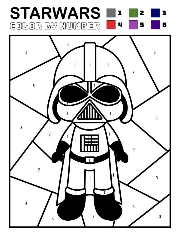 Chevalier dans Star Wars Coloriage magique