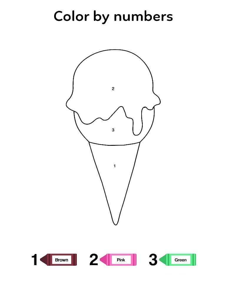 Conception sans crème glacée coloriage magique