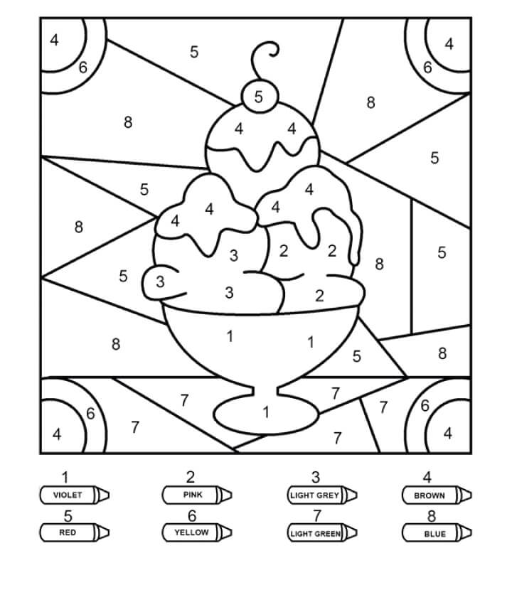 Coupe de glace coloriage magique