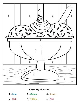 Coupe glacée coloriage magique