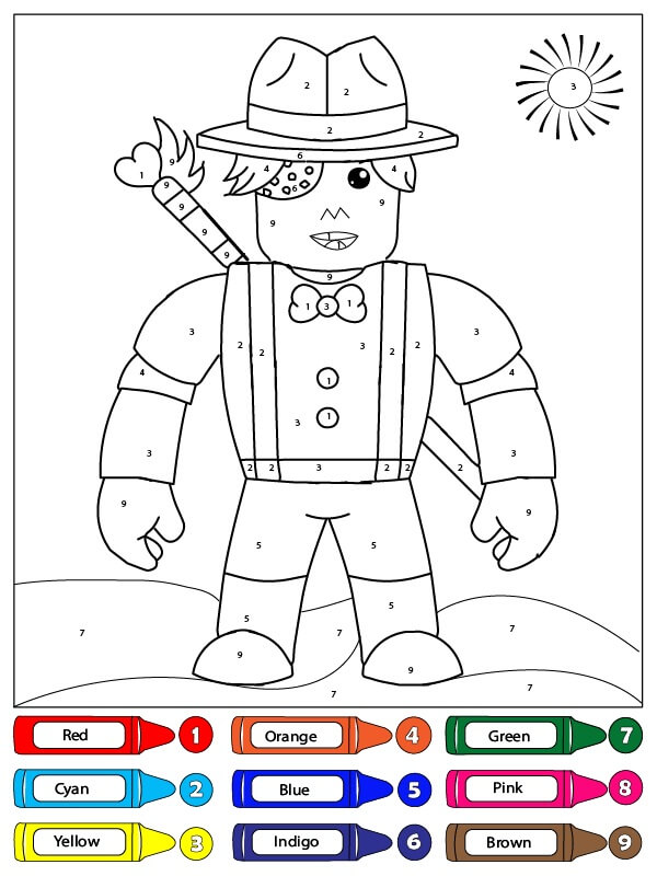 Cowboy Roblox Coloriage magique