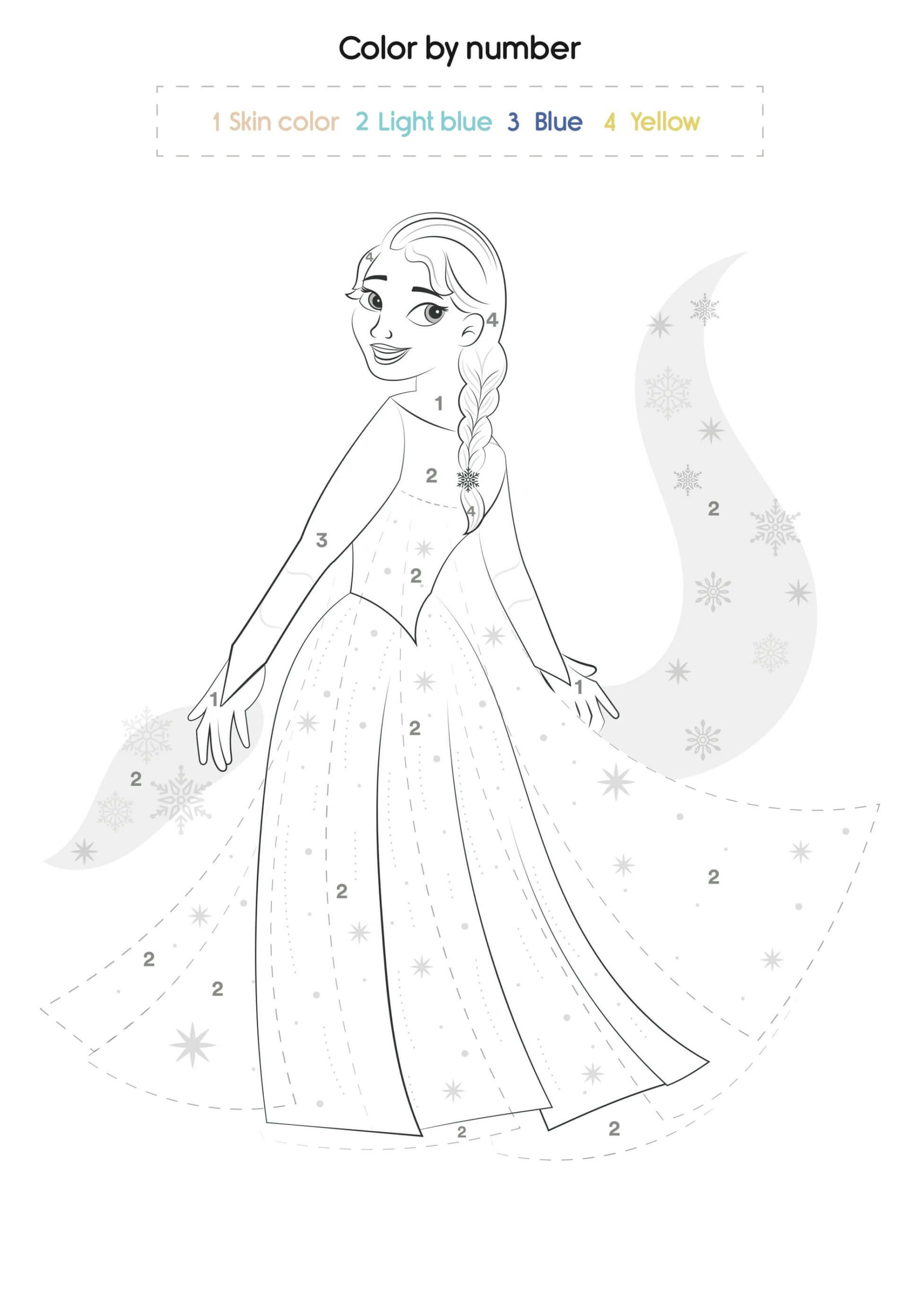 Elsa amusante coloriage magique
