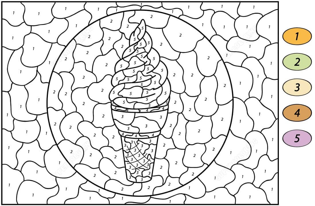 Glace géniale coloriage magique