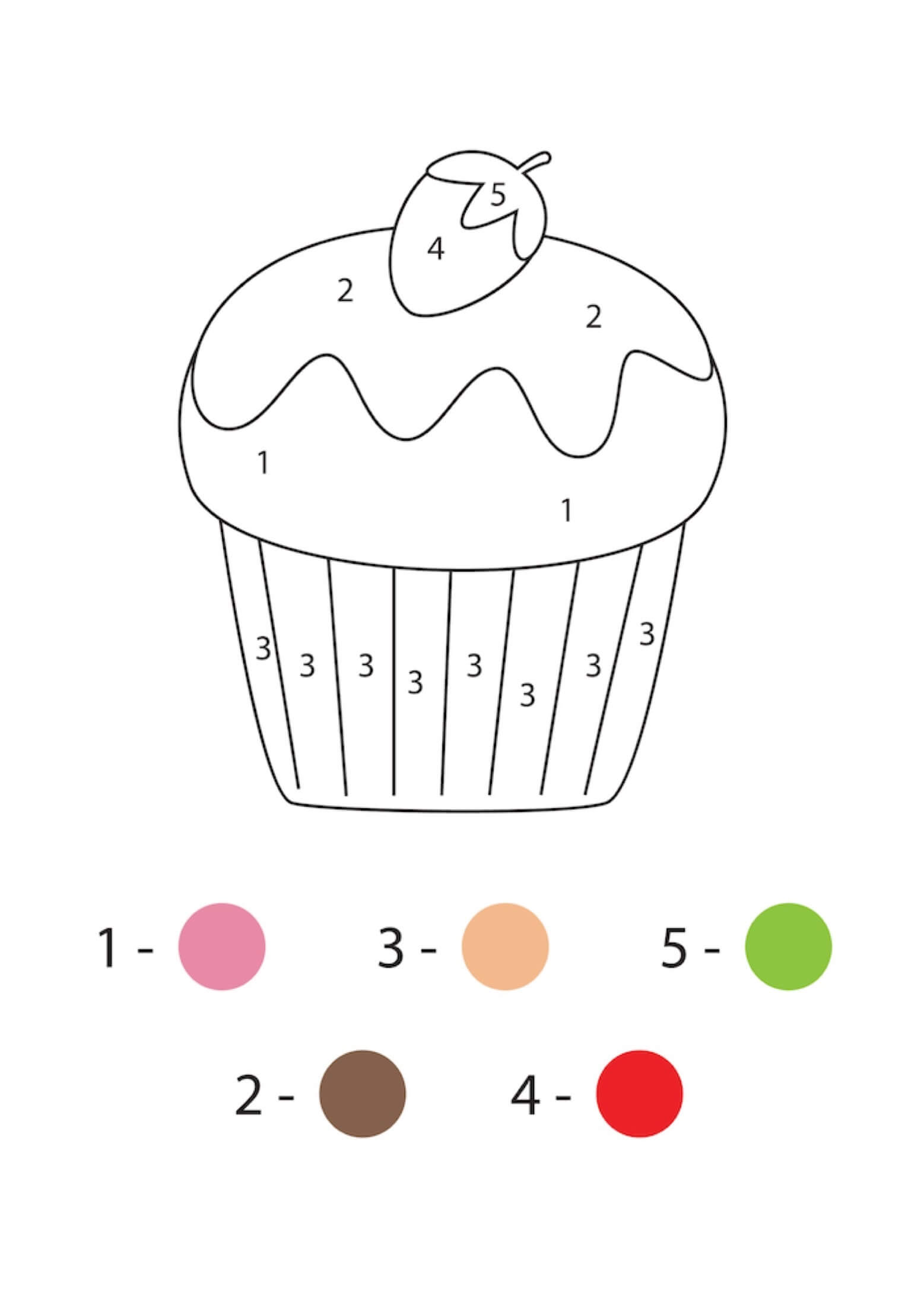 Glace à la fraise coloriage magique