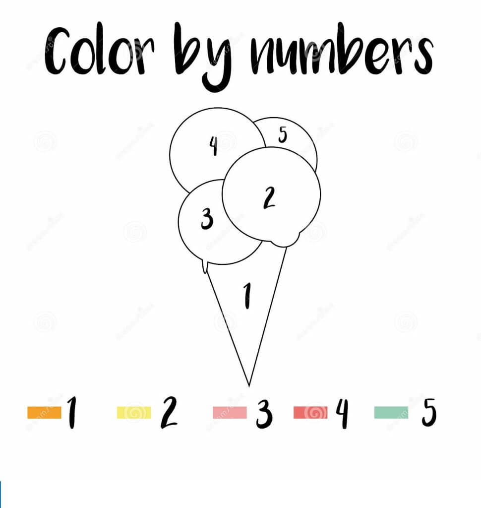 Graphiques gratuits de crème glacée coloriage magique