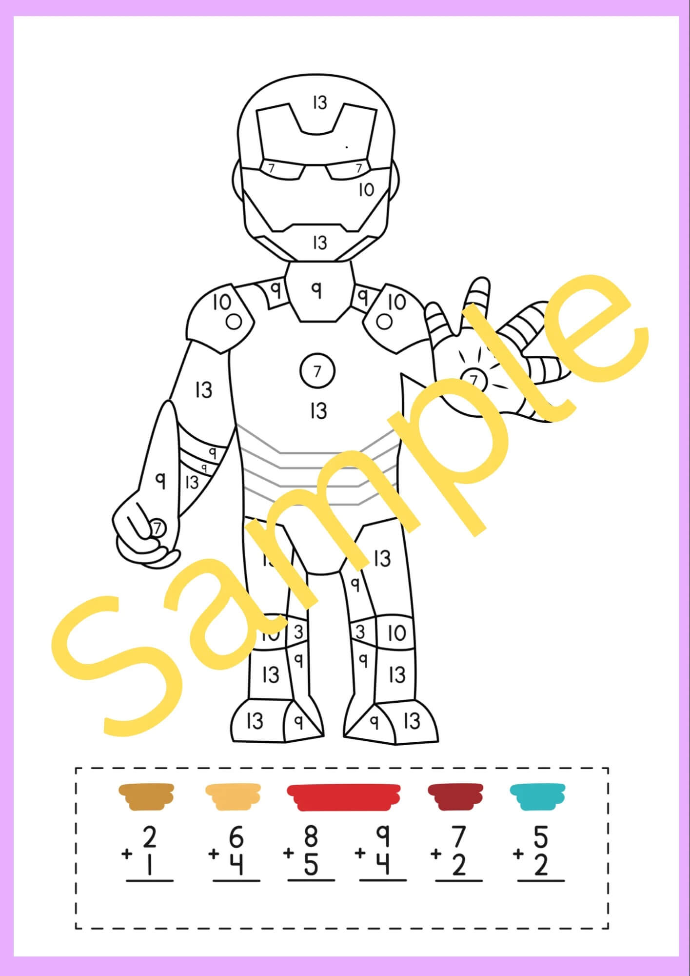 Iron Man Coloriage Magique