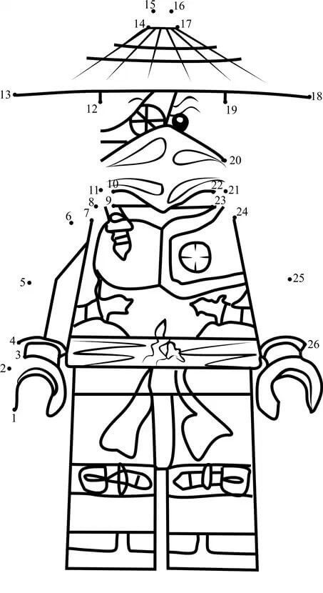 Lego Sensei Wu Coloriage magique