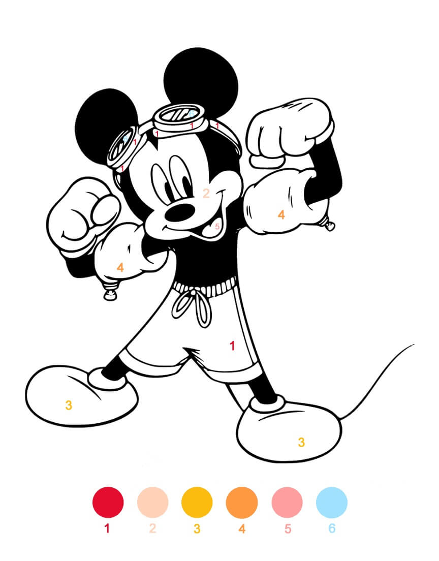 Mickey Mouse amusant et fort coloriage magique