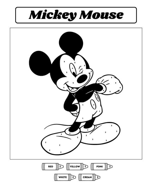 Mickey Mouse basique coloriage magique