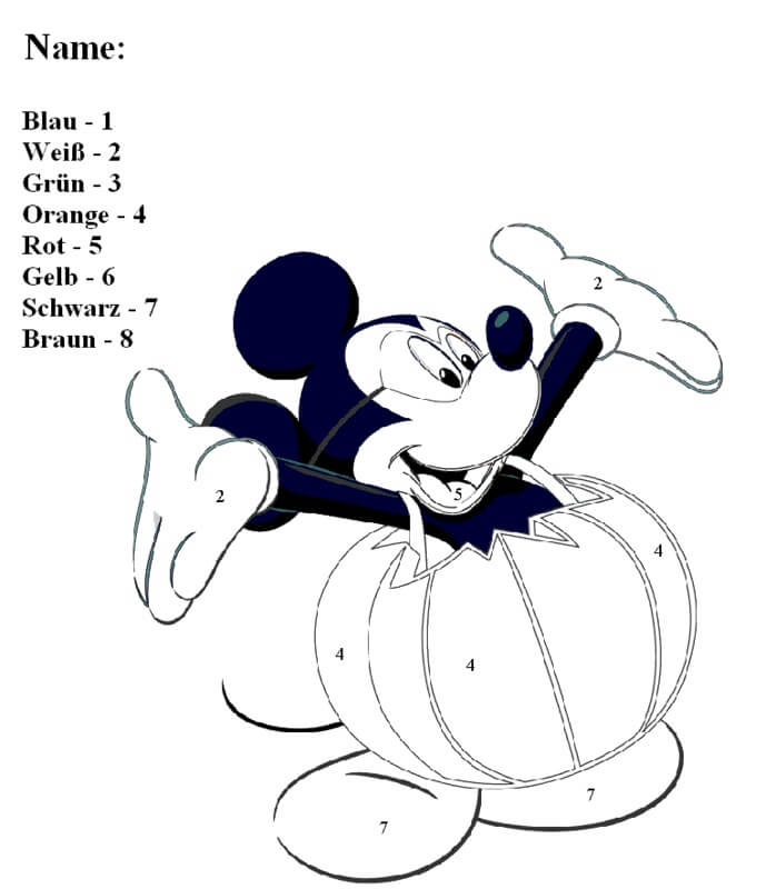 Mickey Mouse gros coloriage magique