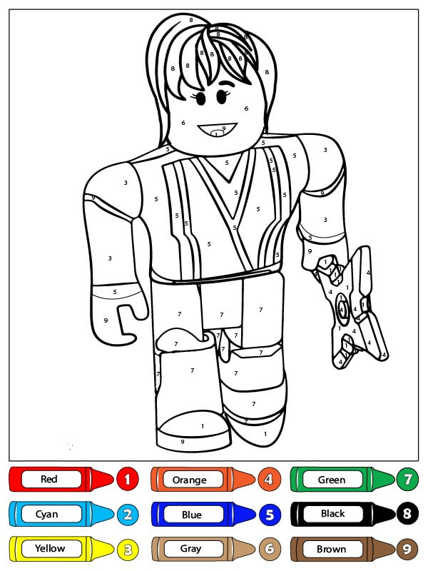 Ninja Roblox tenant Shuriken Coloriage magique