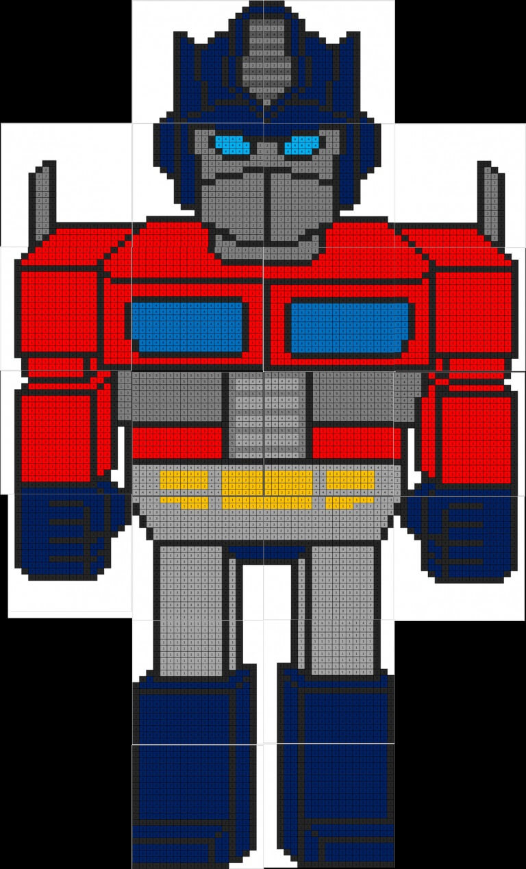 Optimus Prime Coloriage magique