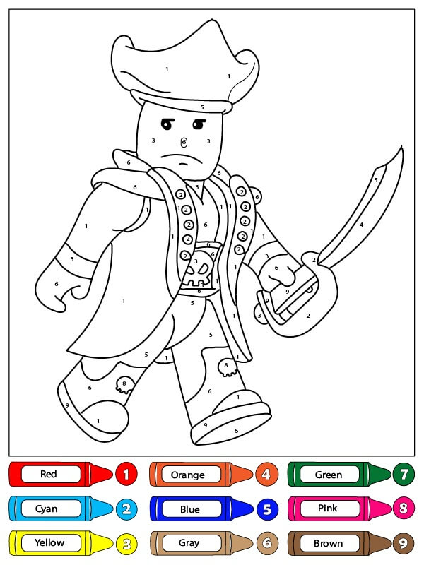 Pirate Roblox Coloriage magique