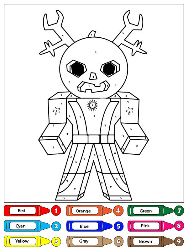 Squelette Roblox Coloriage magique