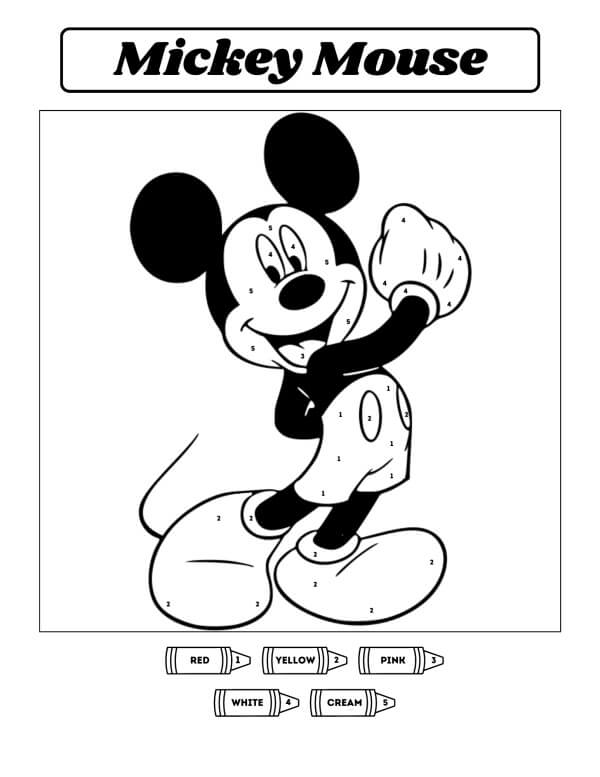Super Mickey Mouse coloriage magique