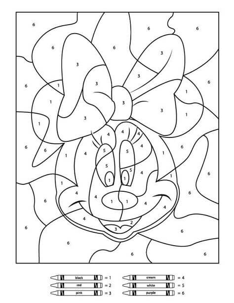 Coloriage Magique Minnie Mouse