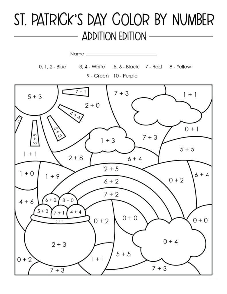 Adorable Saint-Patrick Coloriage Magique
