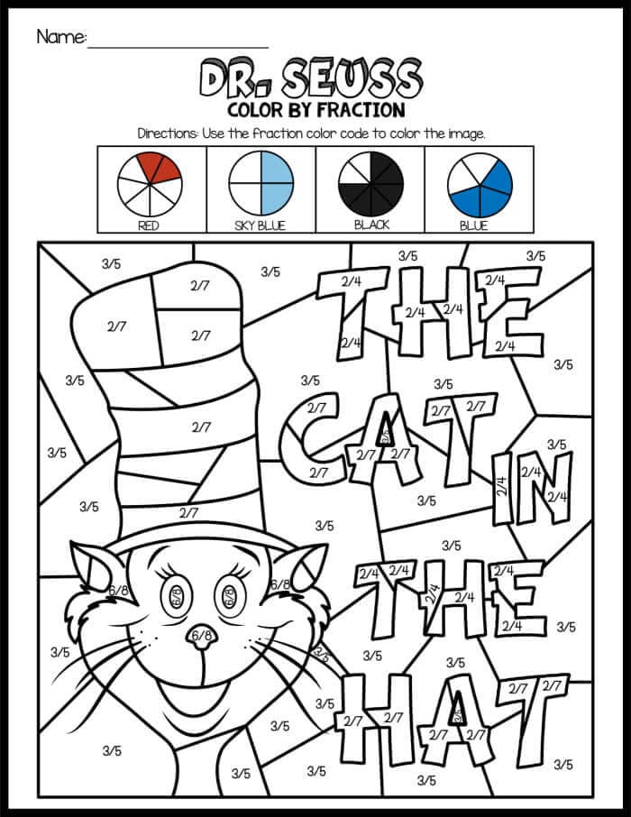 Amusant Le chat chapeauté Coloriage Magique
