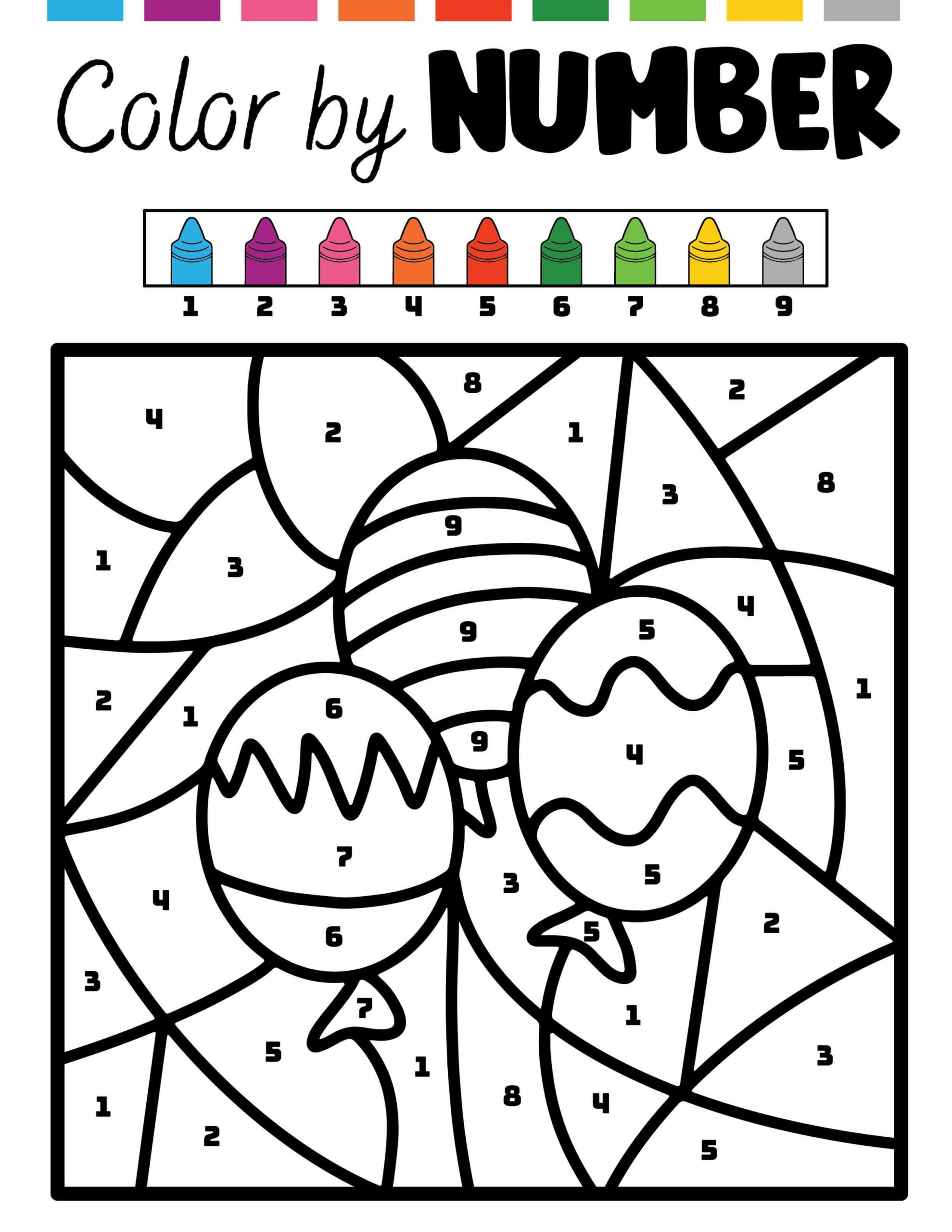 Ballons à la Saint-Patrick Coloriage Magique