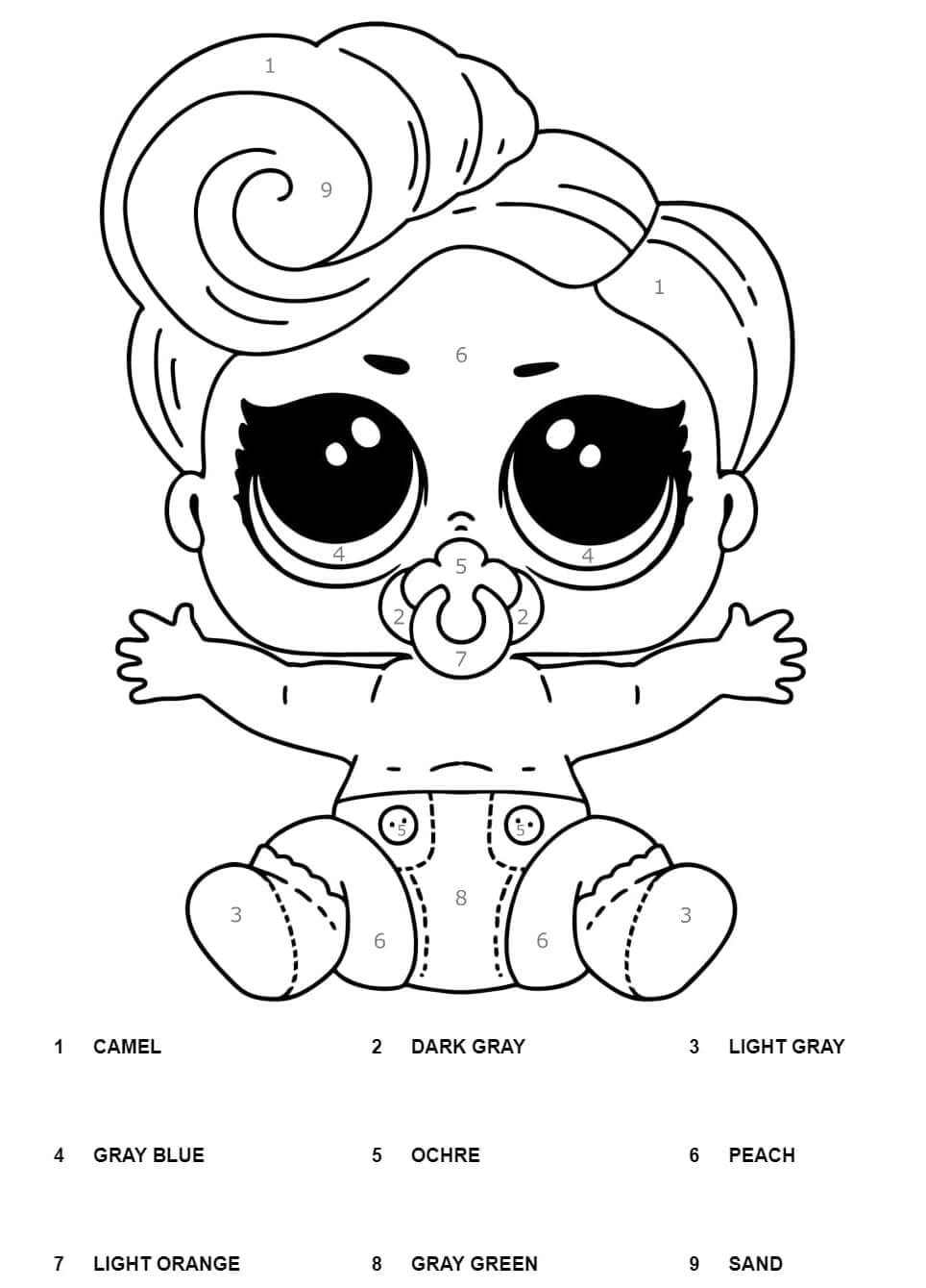 Bébé LOL Surprise Coloriage Magique