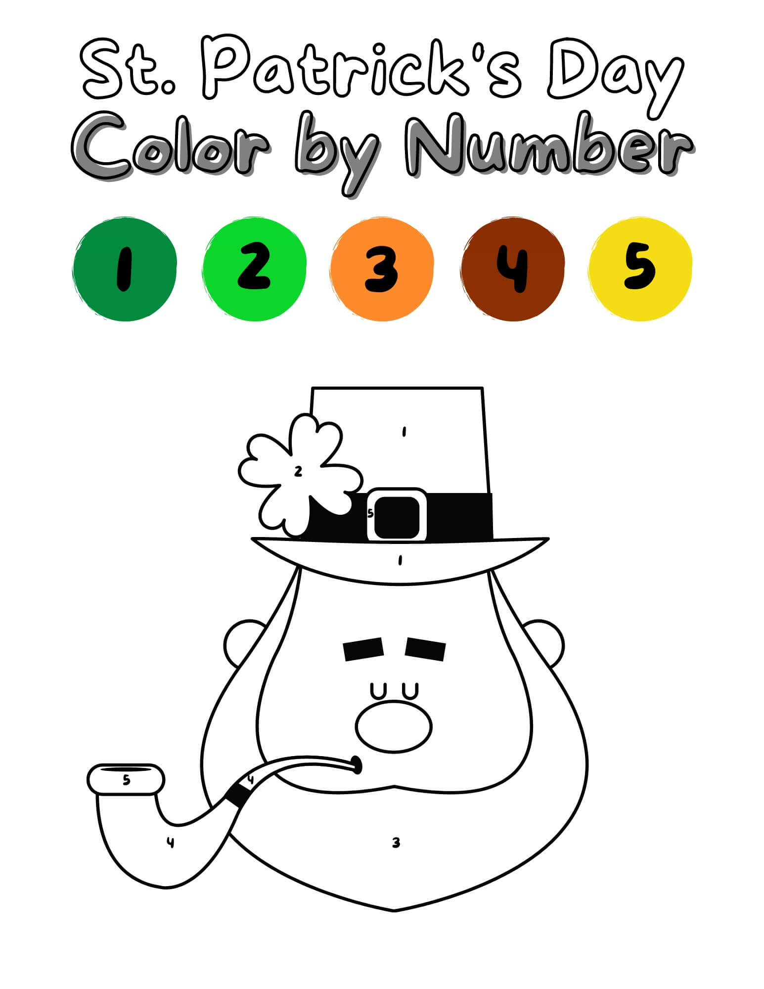 Belle Saint-Patrick Coloriage Magique