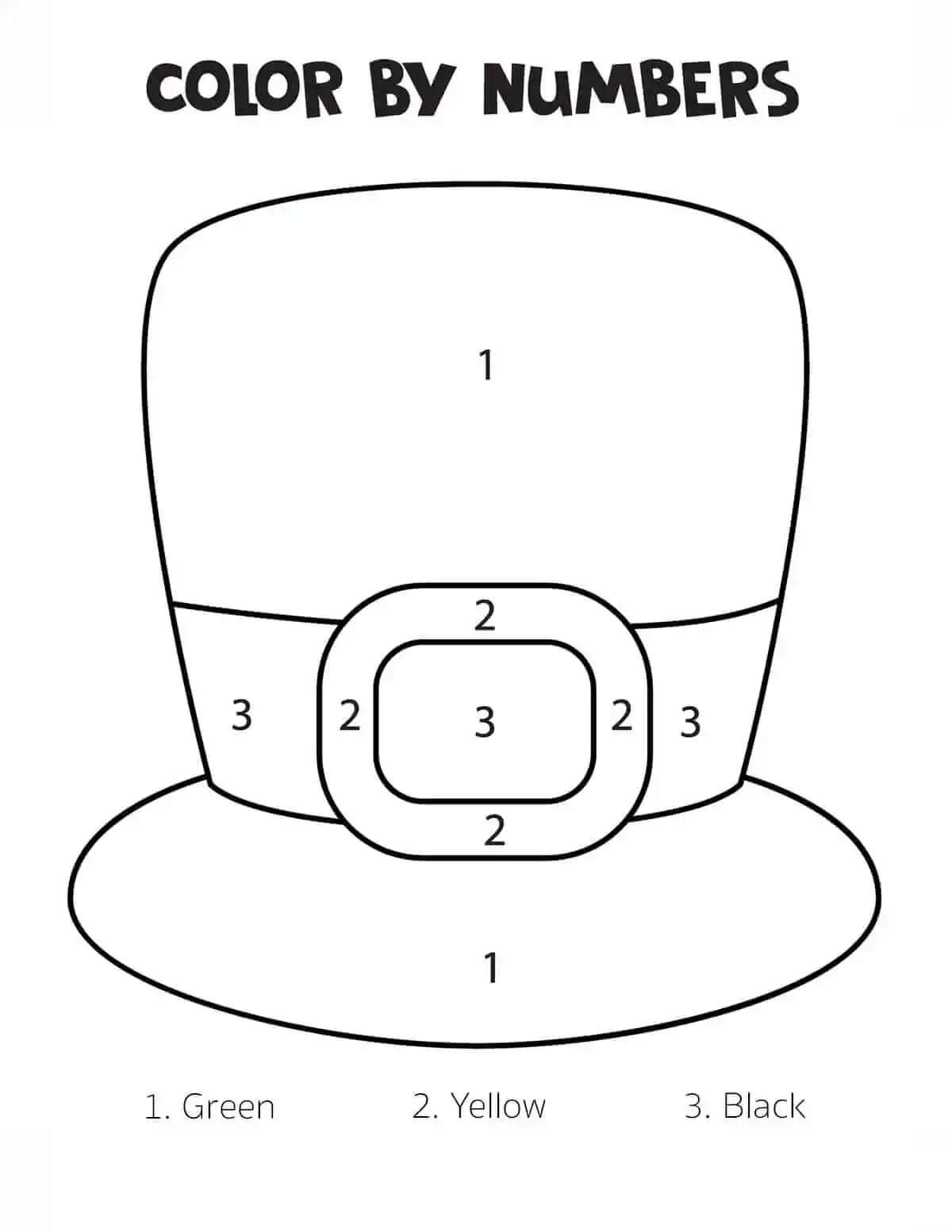 Chapeau à la Saint-Patrick Coloriage Magique