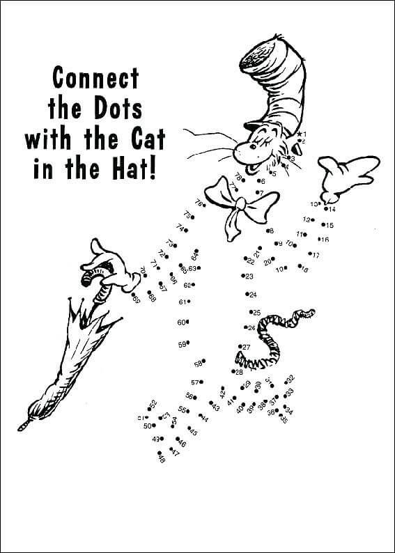 Chat chapeauté tenant un parapluie Coloriage Magique