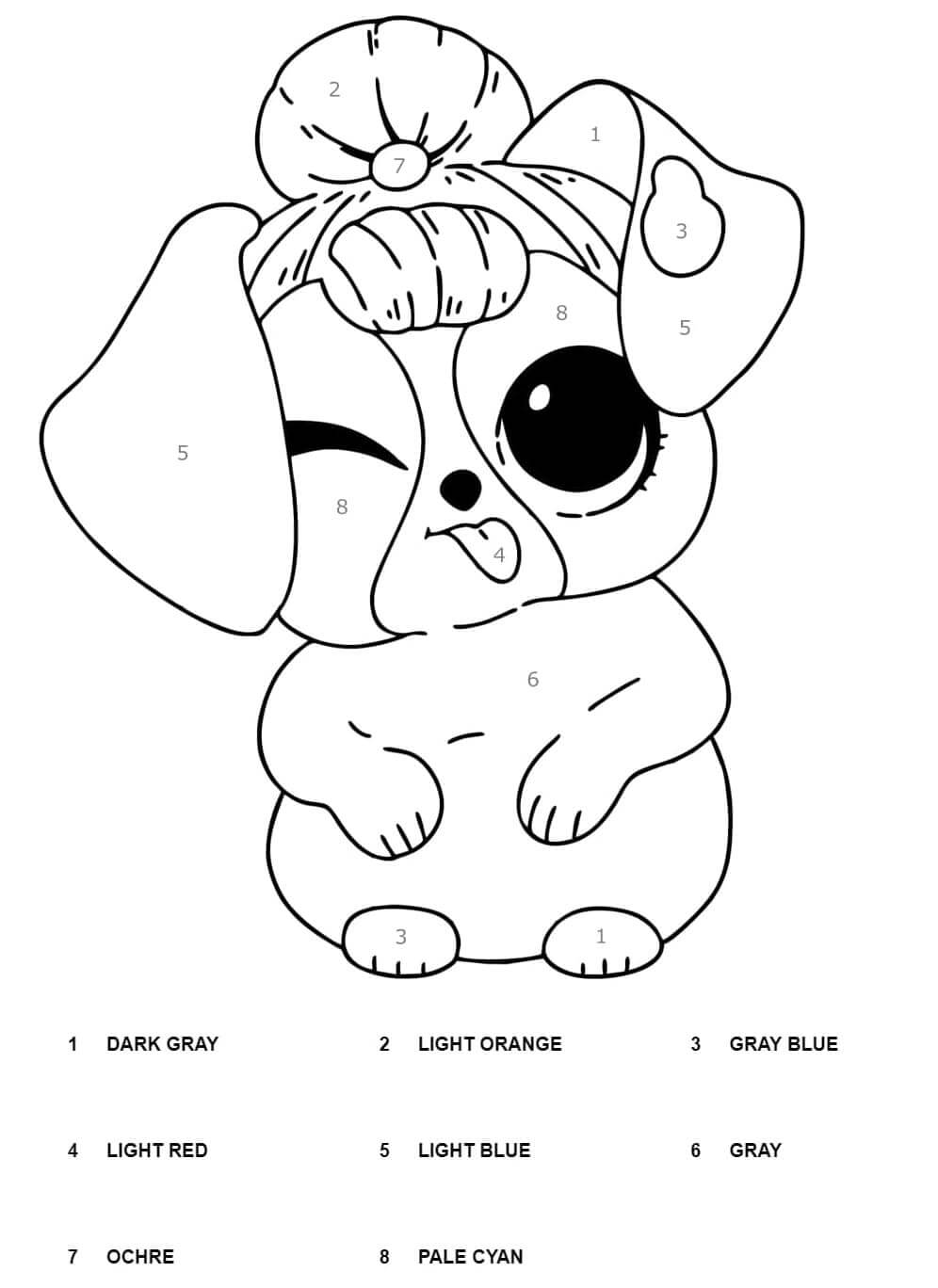 Chiot LOL Surprise Coloriage Magique