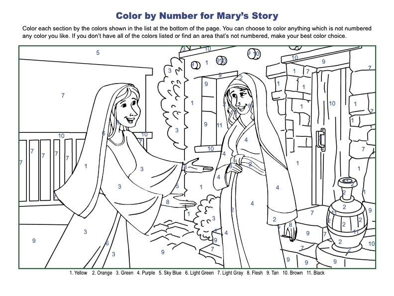 Coloriage simple de la Bible par numéros
