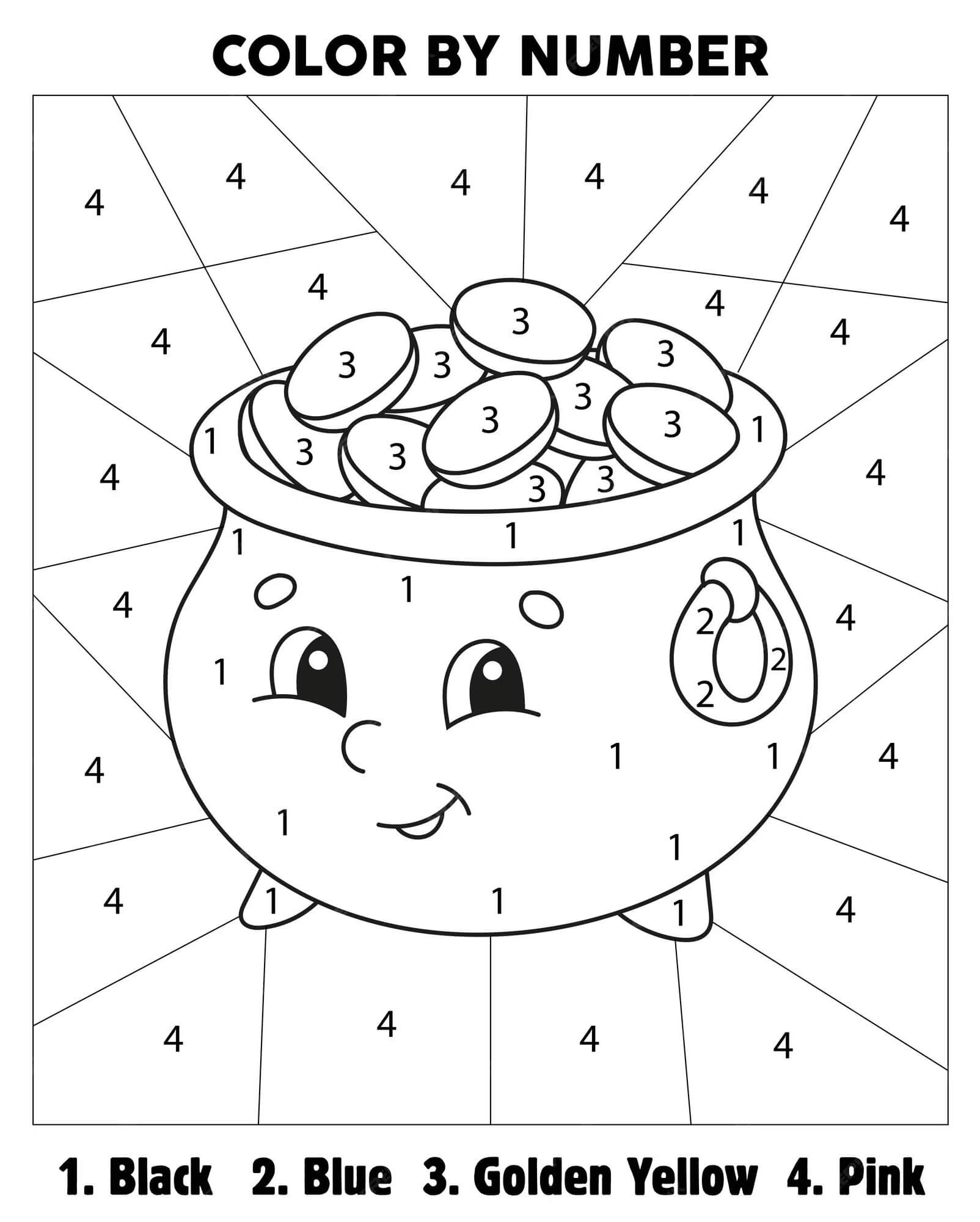 Dessin animé de la Saint-Patrick Coloriage Magique