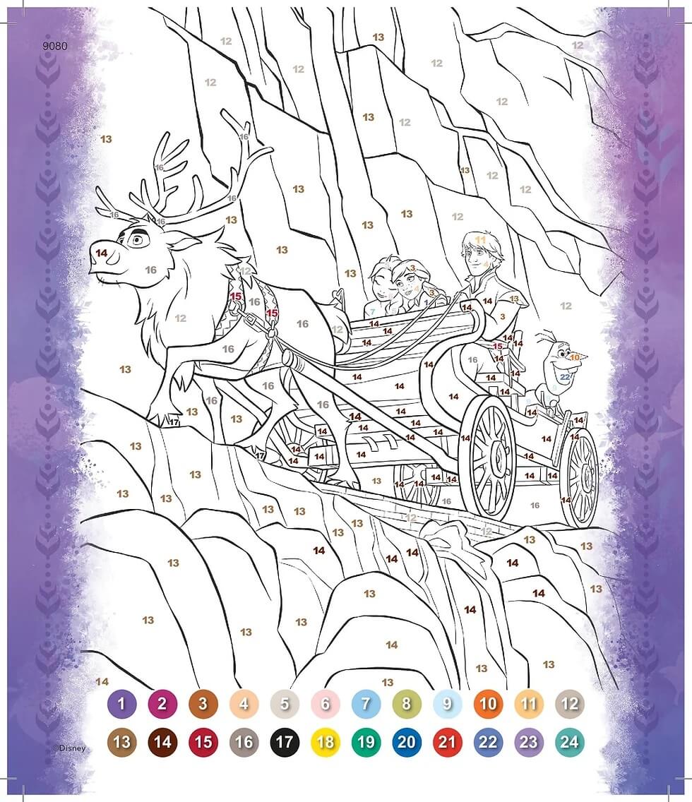 Elsa et ses amis Coloriage magique