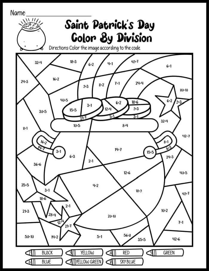 Gratuit Saint-Patrick Coloriage Magique