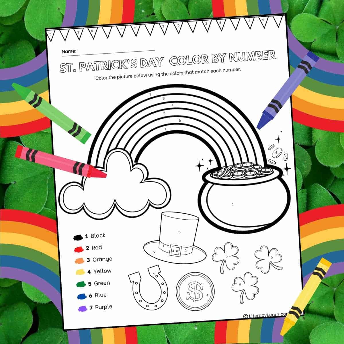 Jolie Saint-Patrick Coloriage Magique