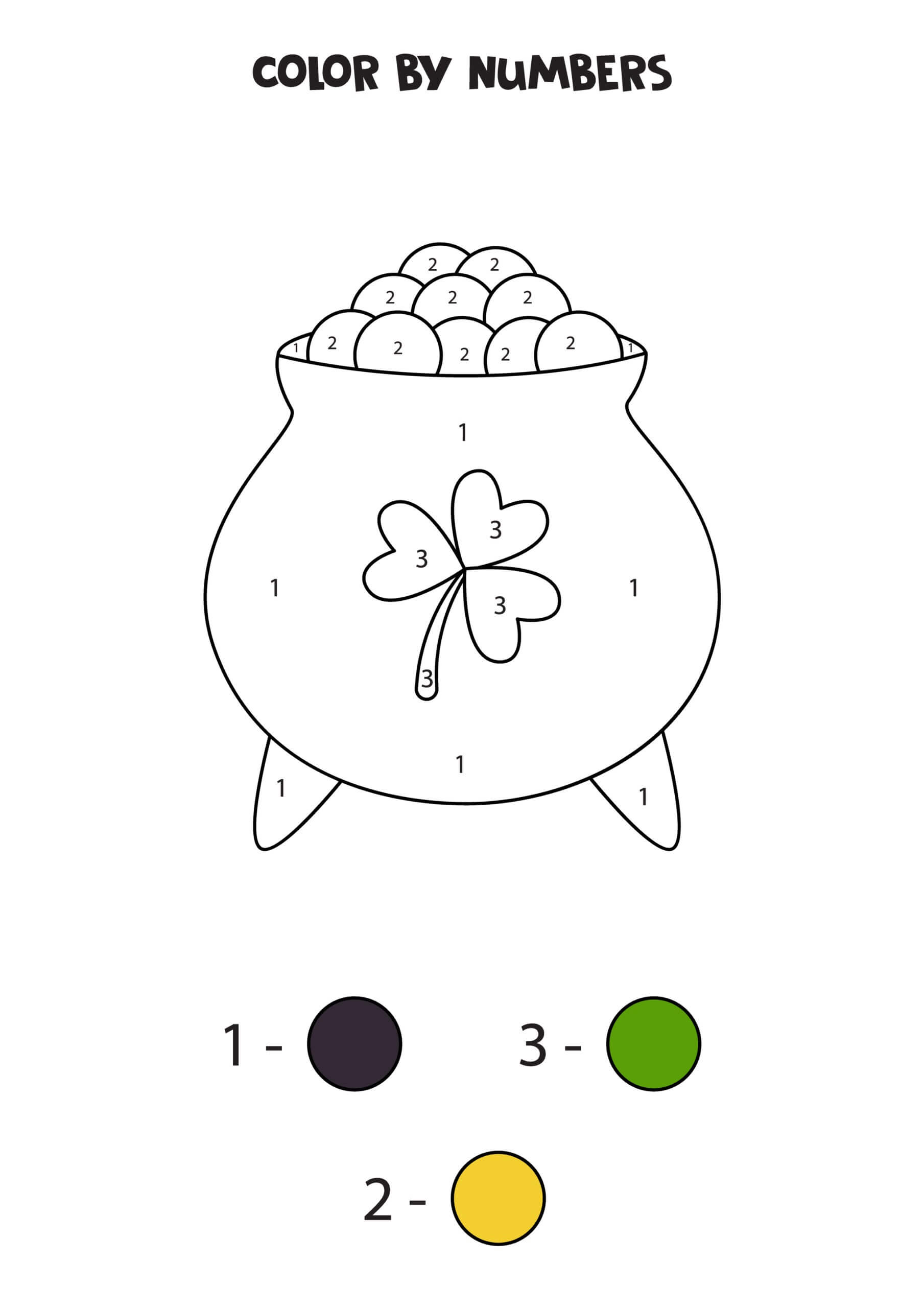 Joyeuse Saint-Patrick Coloriage Magique