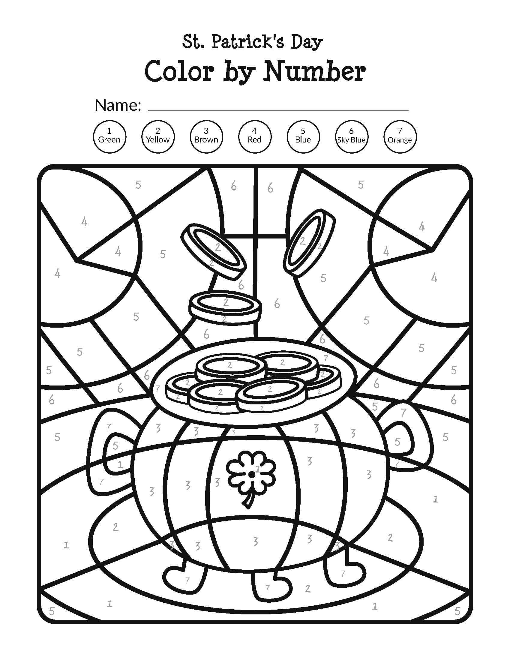 Coloriage Magique La Saint-Patrick