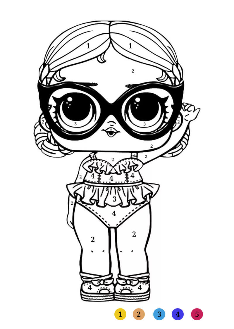 LOL Surprise est debout Coloriage Magique