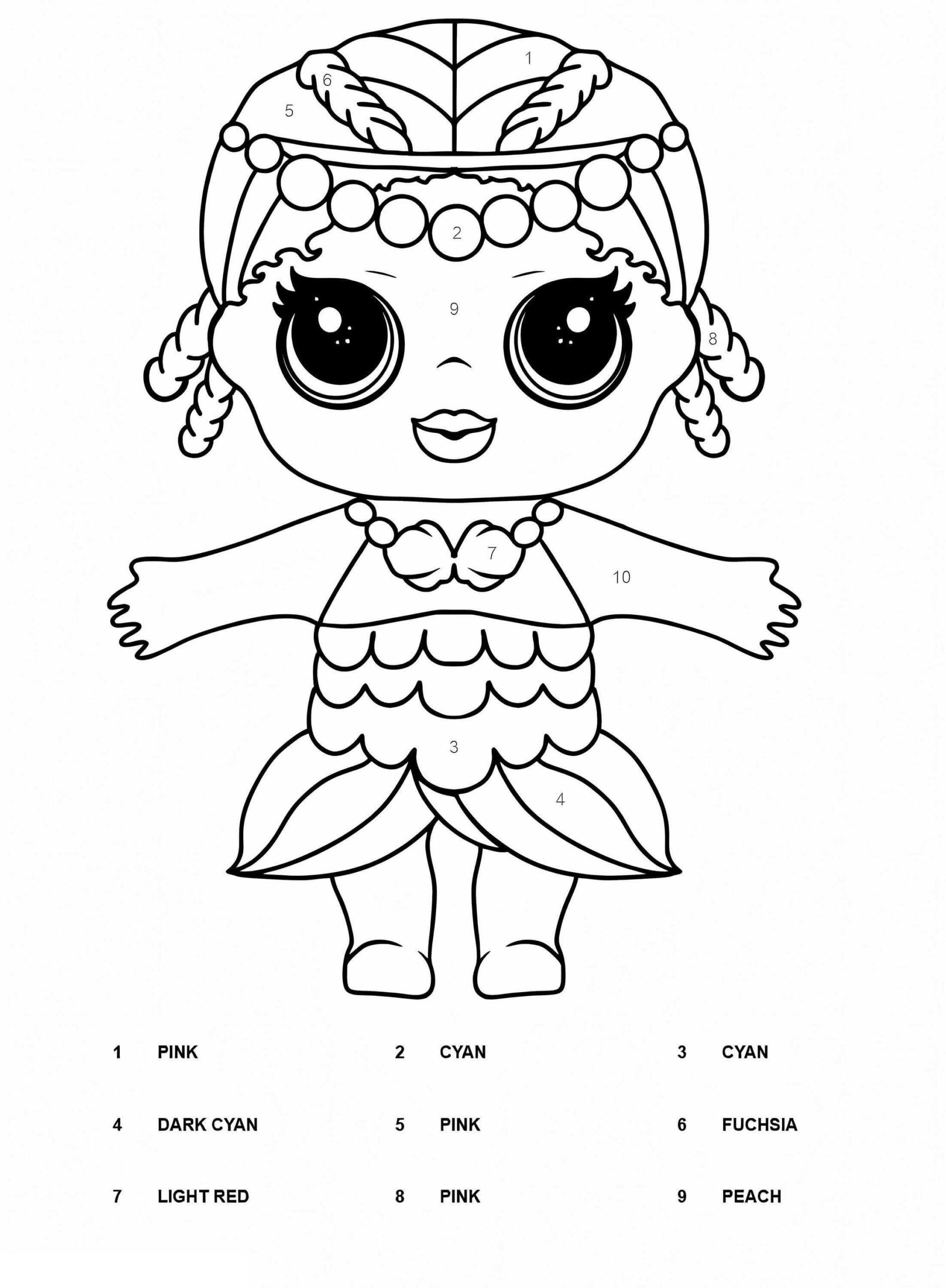 Merbaby LOL Surprise Coloriage Magique