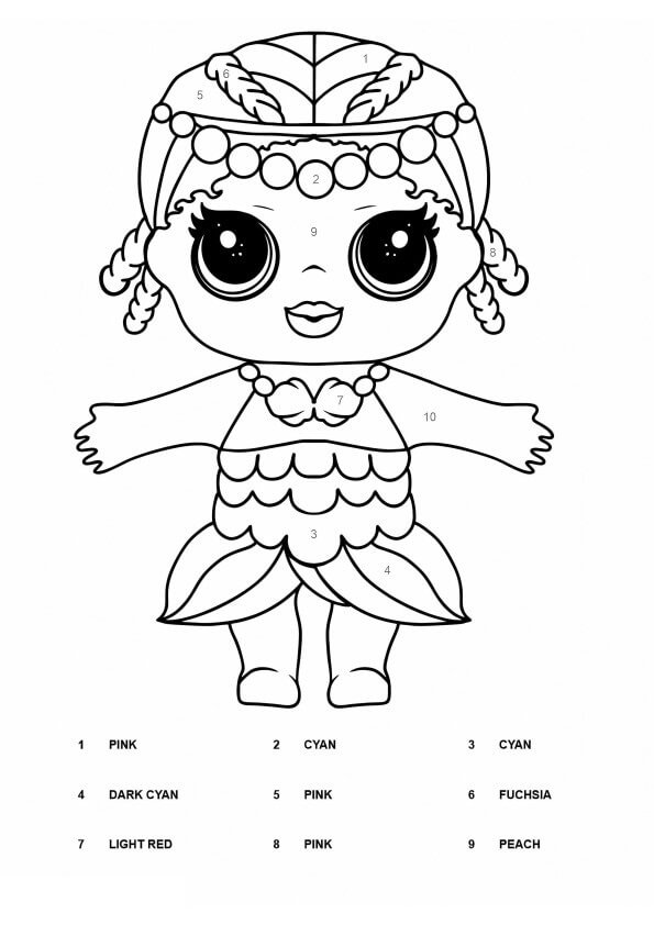 Sirène LOL Surprise Coloriage Magique