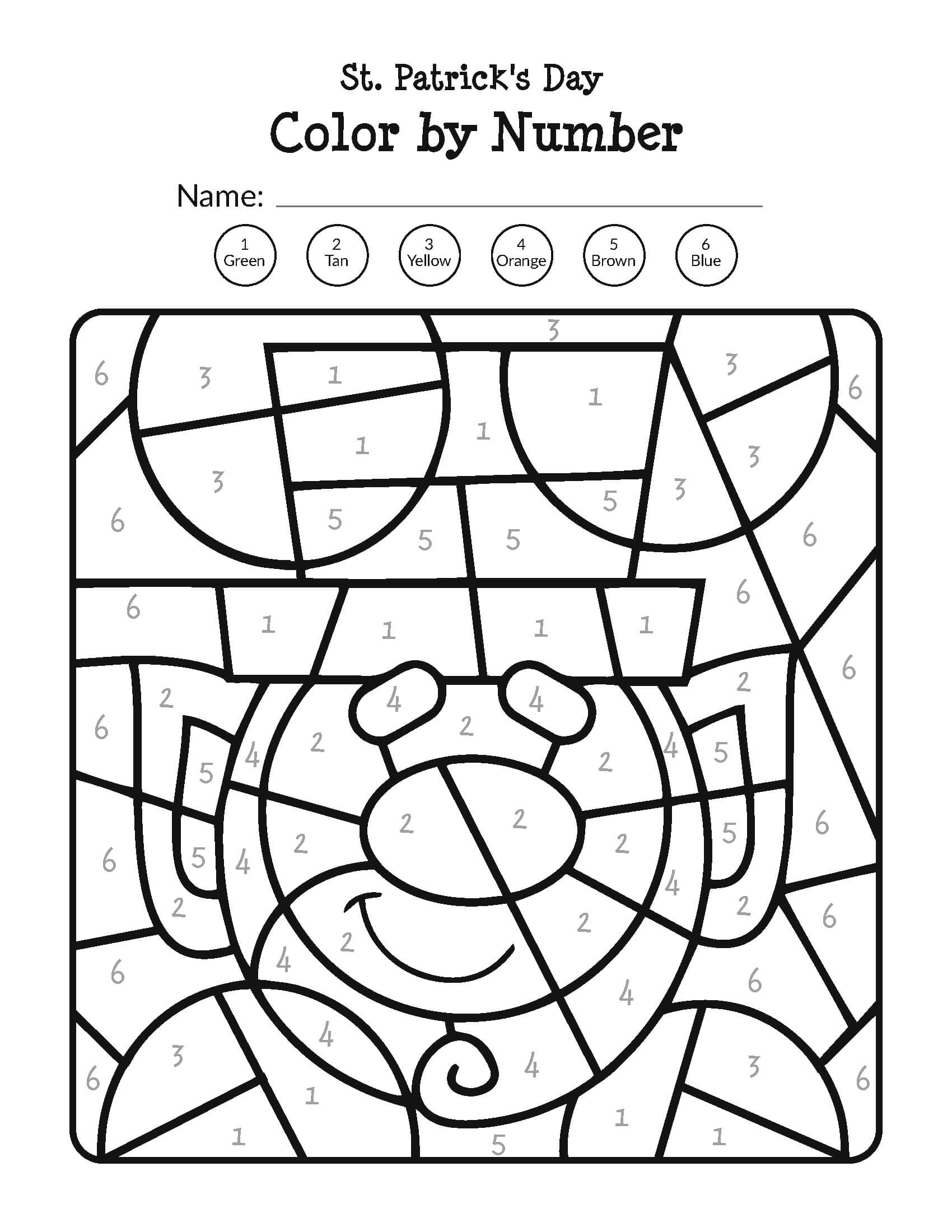Superbe Saint-Patrick Coloriage Magique