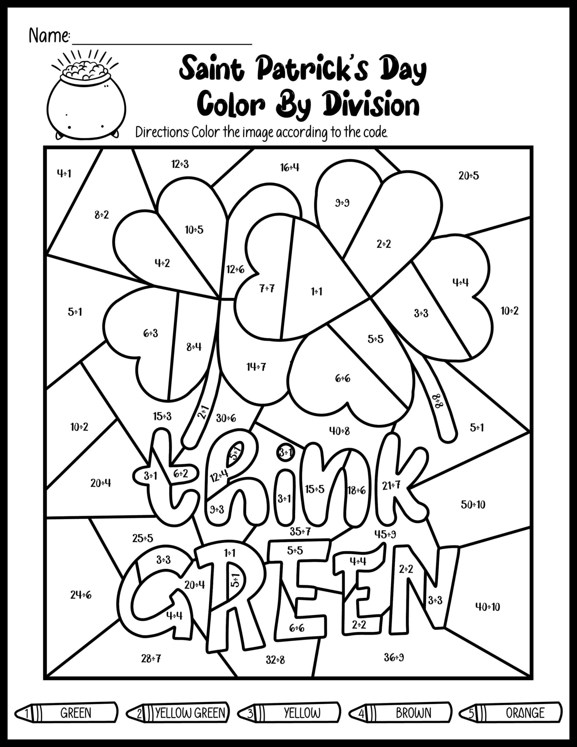 Téléchargement gratuit de la Saint-Patrick Coloriage Magique