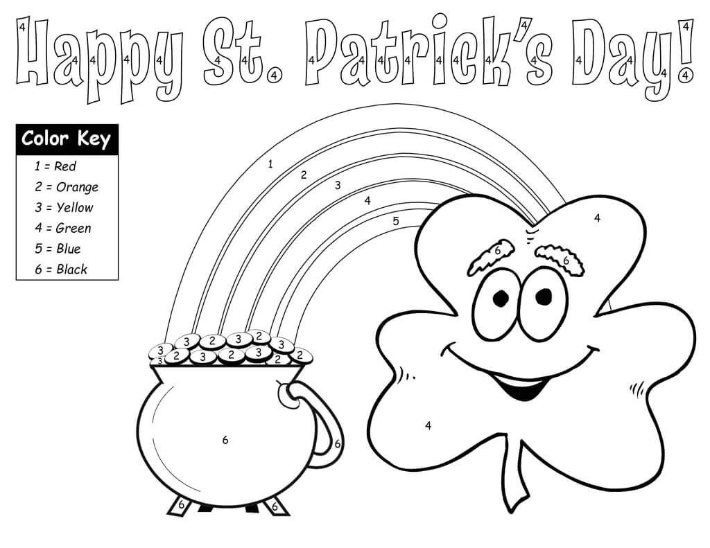 Une Saint-Patrick amusante Coloriage Magique