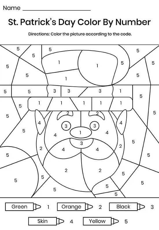 Utilisation gratuite pour la Saint-Patrick Coloriage Magique