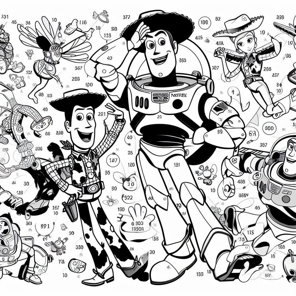 Personnage de base de Toy Story Coloriage Magique