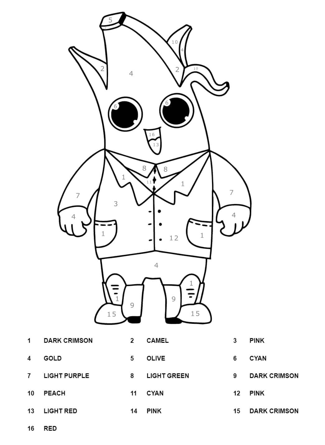 Personnage mignon de Fortnite Coloriage magique