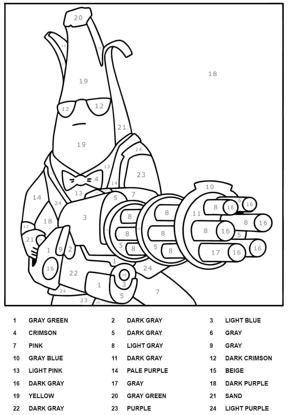 Coloriage Magique Fortnite