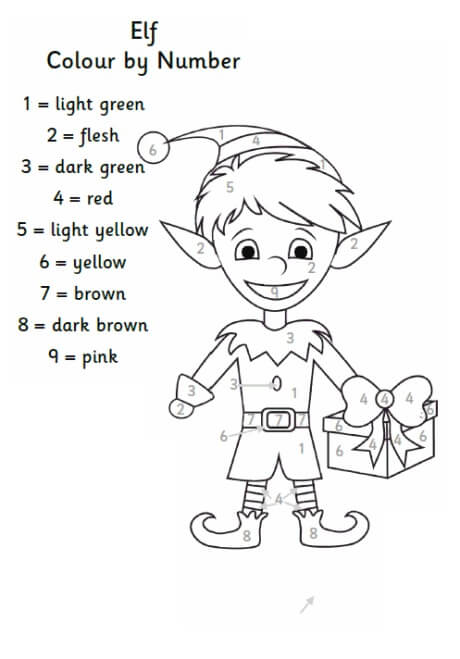 Coloriage Magique Le Lutin sur l’Étagère