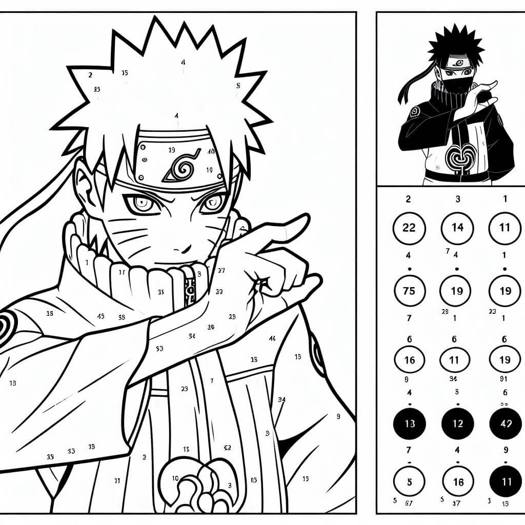Simple Naruto Coloriage Magique