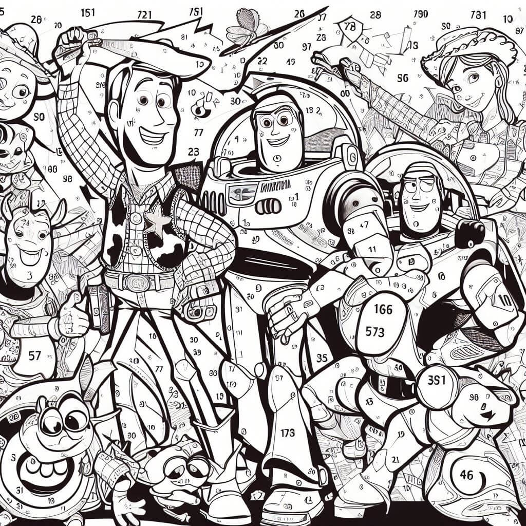 Toy Story Coloriage Magique