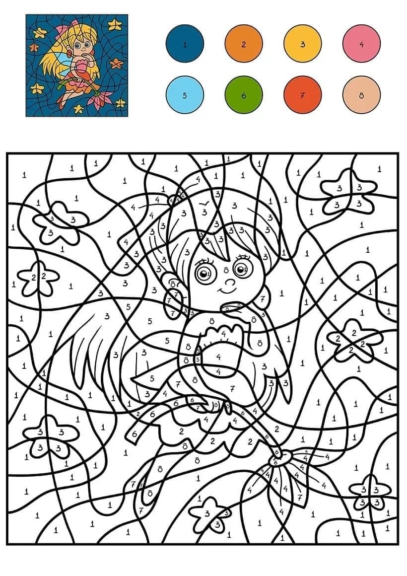 Coloriage Magique Fée