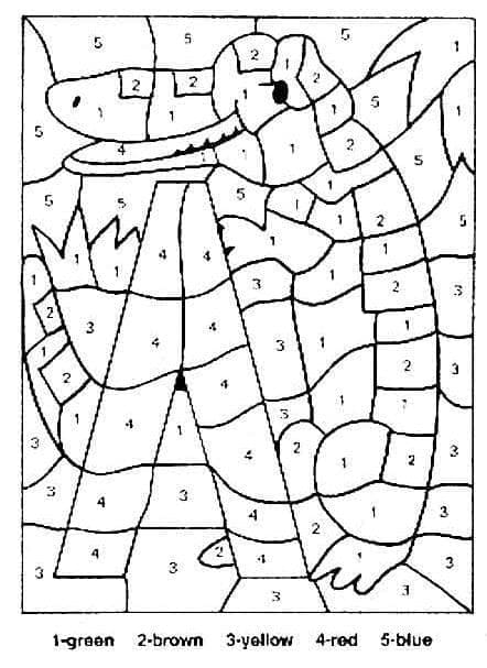 A pour Alligator Coloriage Magique